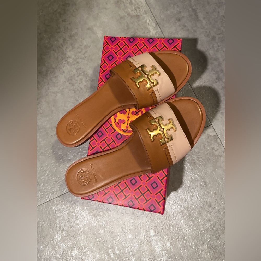 Tory Burch Brown and Beige Women's Sandals